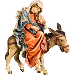 María en burro para búsqueda de albergue